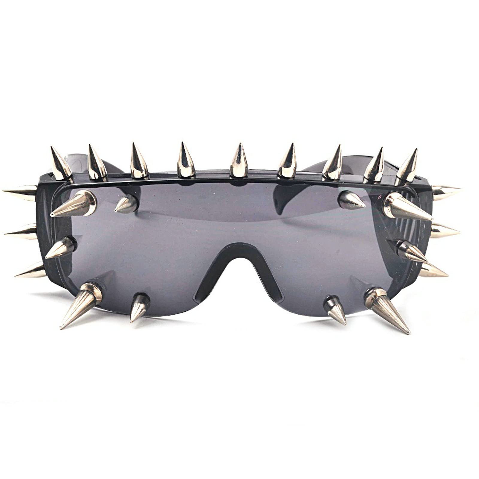 mincl/Punk Rocker Large Shield Spike Fashion Novelty Club Sunglasses