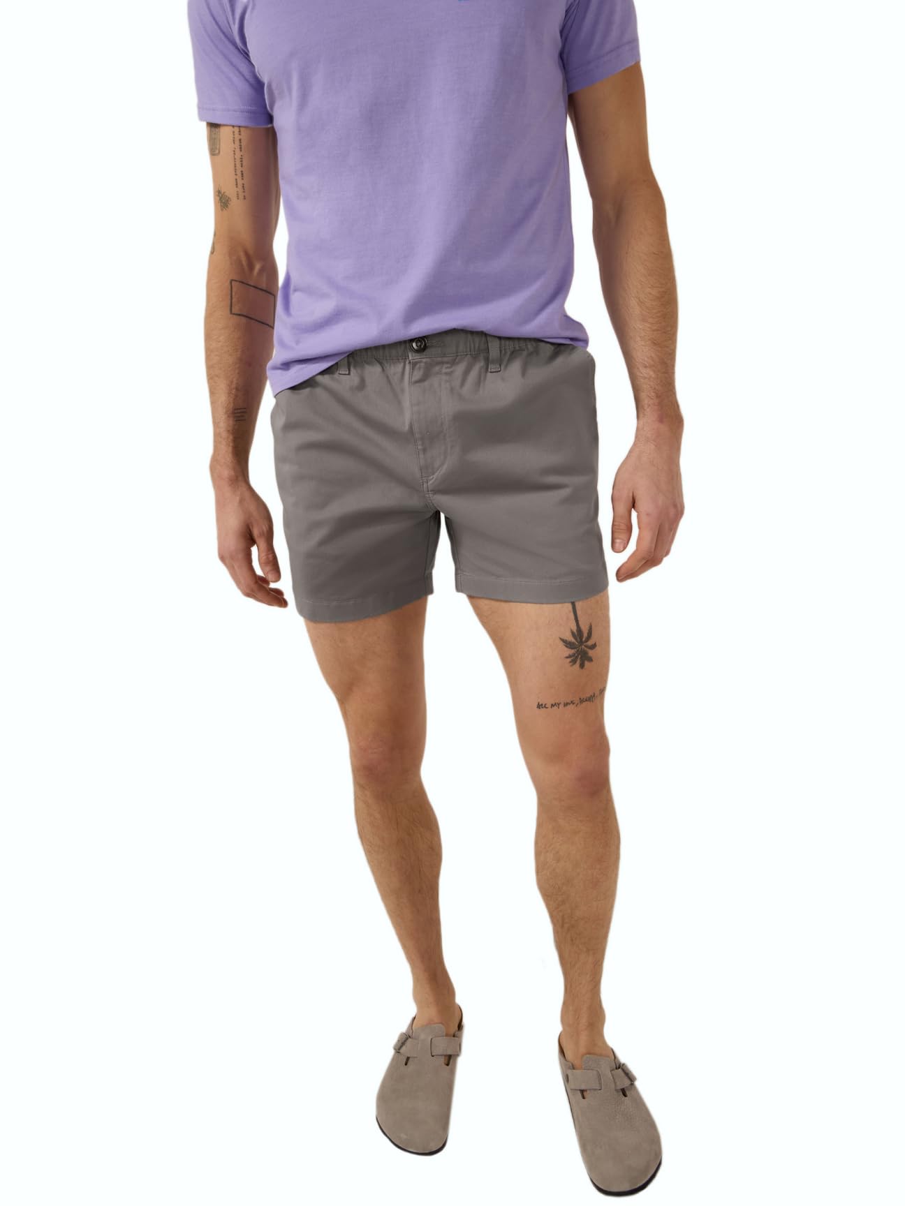 Chubbies Chino Shorts Men 5.5 Inch - Mens Shorts Casual with Elastic Waistband, Side and Back Pockets, Stretch Cotton Blend