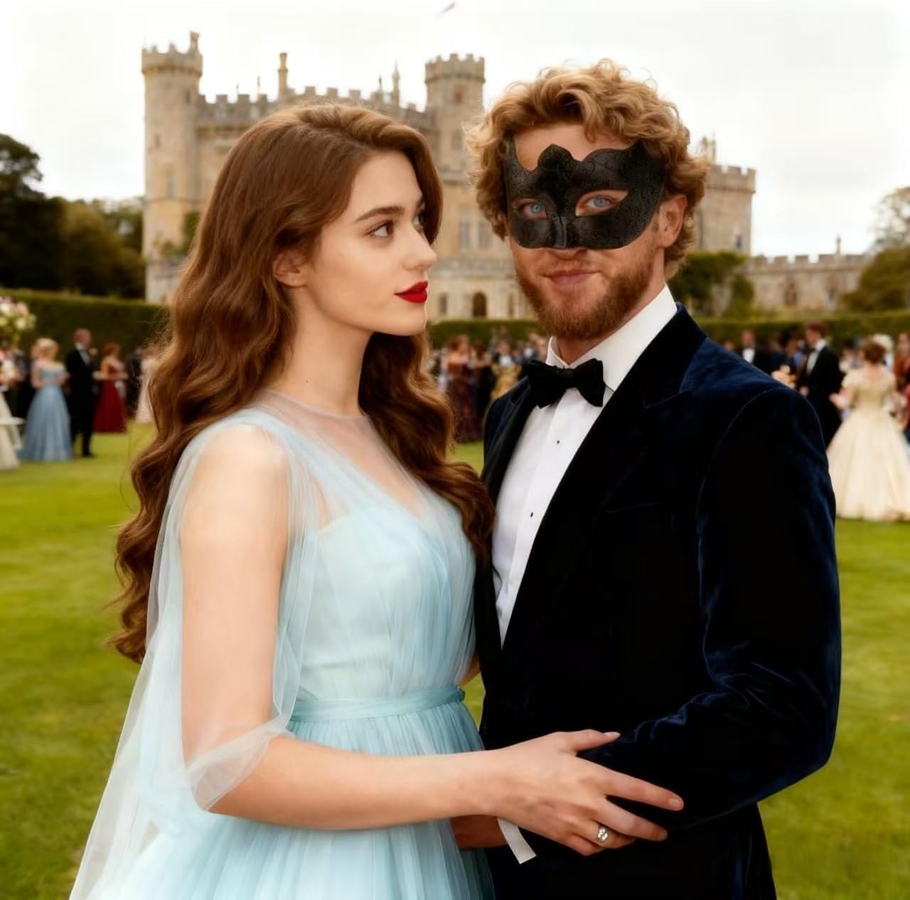 Couples' Masquerade Masks,Venice Painted Masks Halloween Parties Metal Plastic Lace Carnival Goggles - Image 5