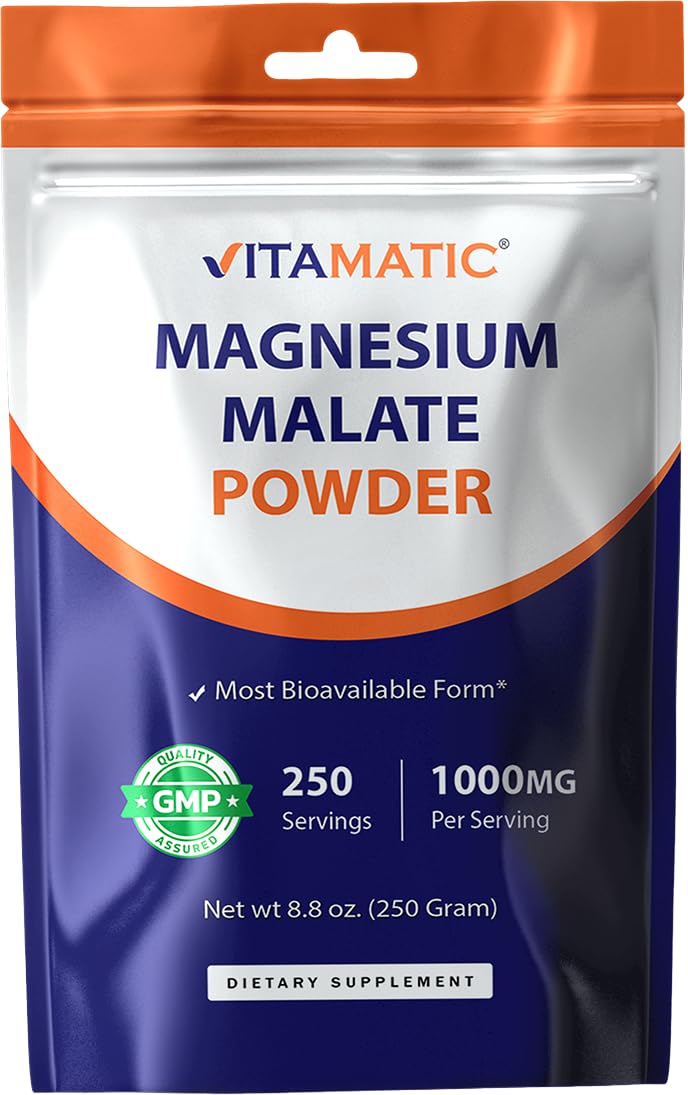 Vitamatic Suplemento de Magnésio Malato 1000 mg por porção 250 g