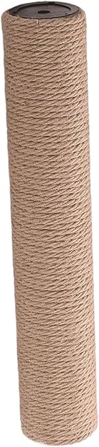 perfk 1Pcs Scratch Post Refill Pole Grinding Claw Cat Tree Scratcher Post Sisal Rope Sharpen Claw Toy Playing DIY Cat Scratching Post Replacement, Yellow H 12.5cm
