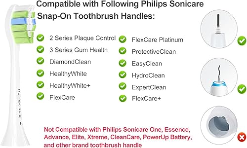 Miniatura 2 de Cabezales de repuesto compatibles con cepillos de dientes eléctricos Philips Sonicare, repuestos de cabezal de cepillo eléctrico para manijas a