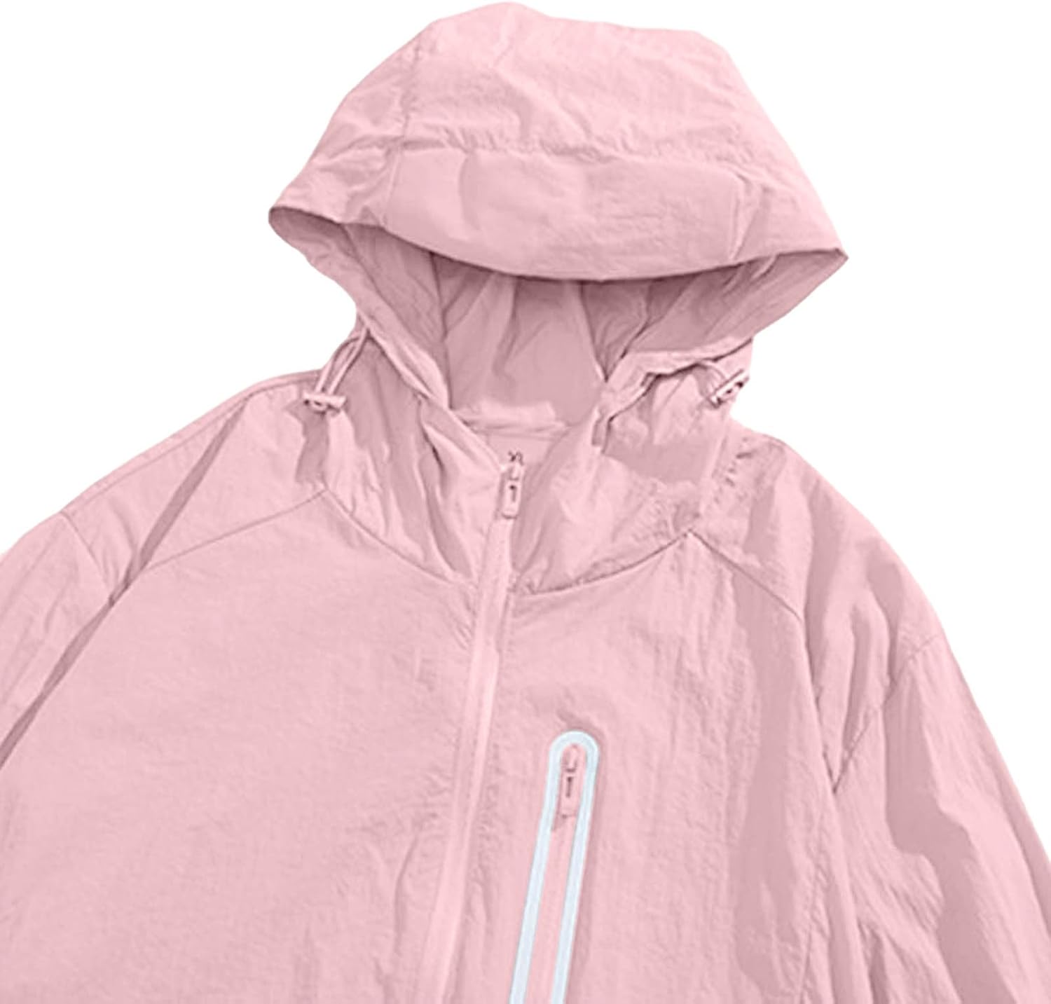 Women Lightweight Sun Jacket Breathable UPF 50+ UV Hoodie Jacket Quick Dry Outdoor Hiking Coat with Zip Pockets