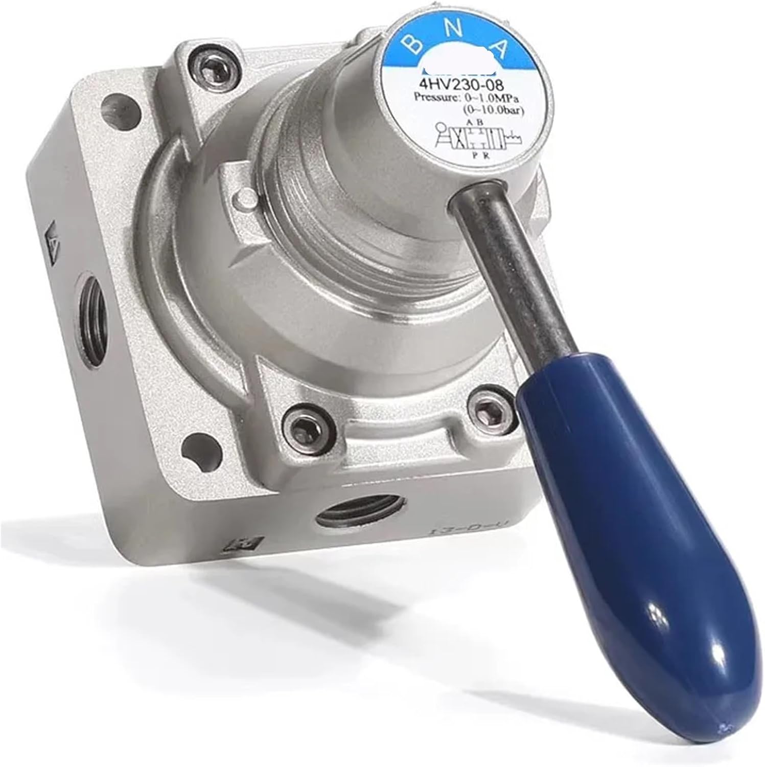 Pneumatic Hand Lever Toggle Valve, 4HV210-08 4/3 4/2 Way Manual Rotary, 1pc(4HV210-06,With Lock (L))