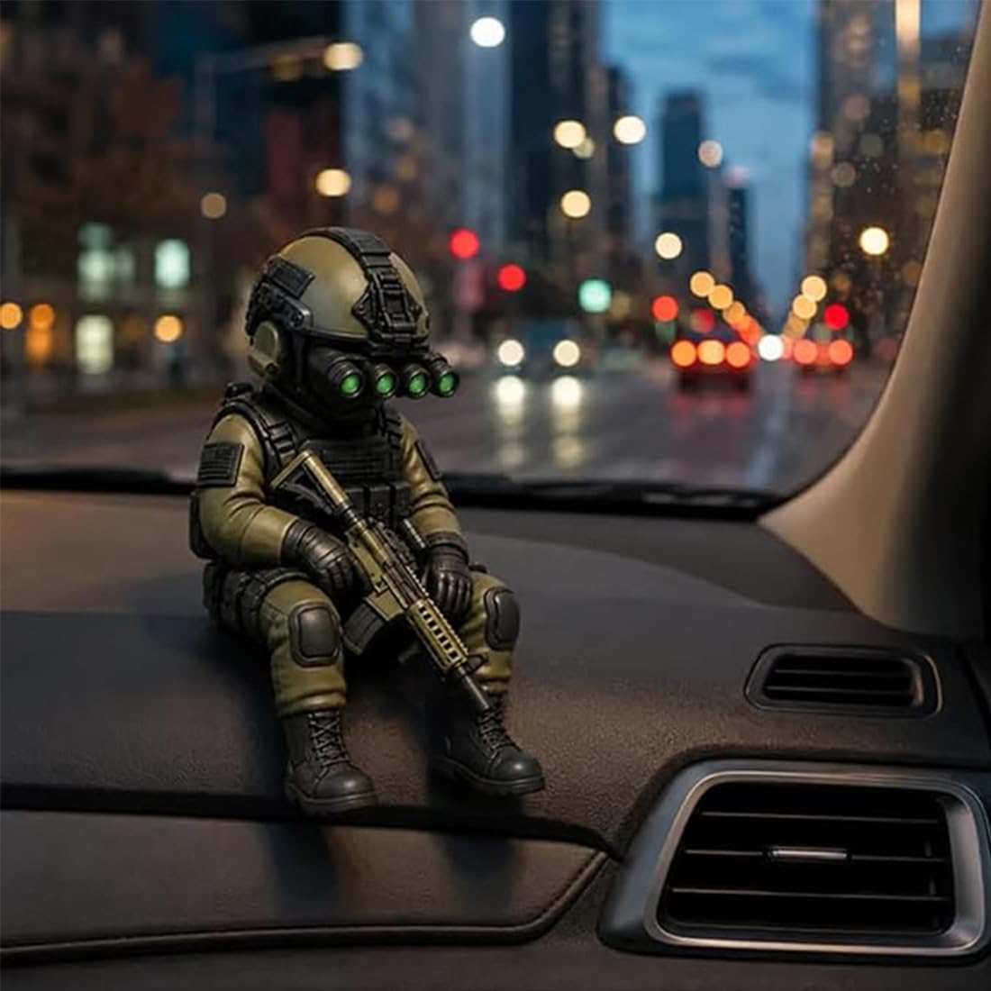 Mini figura táctica de soldado, modelo de francotirador de 8 cm para escritorio o estantería, regalo militar único para hombres y fanáticos del ejército, decoración coleccionable