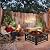 HCY 32" Fire Pit Table for Outside,Outdoor Fire Pit Square Wood Burning with Spark Screen Fire Poker for Camping,Backyard,Patio(Black)