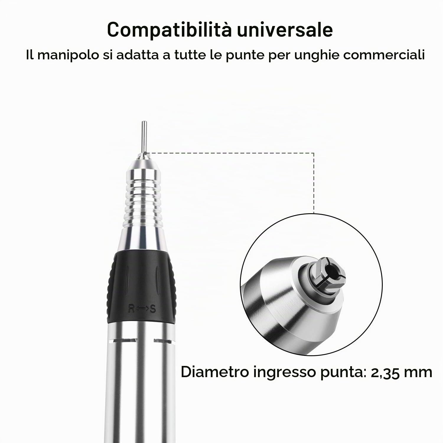 JSDA Fresa per Unghie Professionale con Carburo Punte Fresa Unghie, Potente Lima Unghie, 30000 RPM Velocità Regolabile, Elettrico Manicure Pedicure Set, Silenziosa e Priva di Vibrazioni