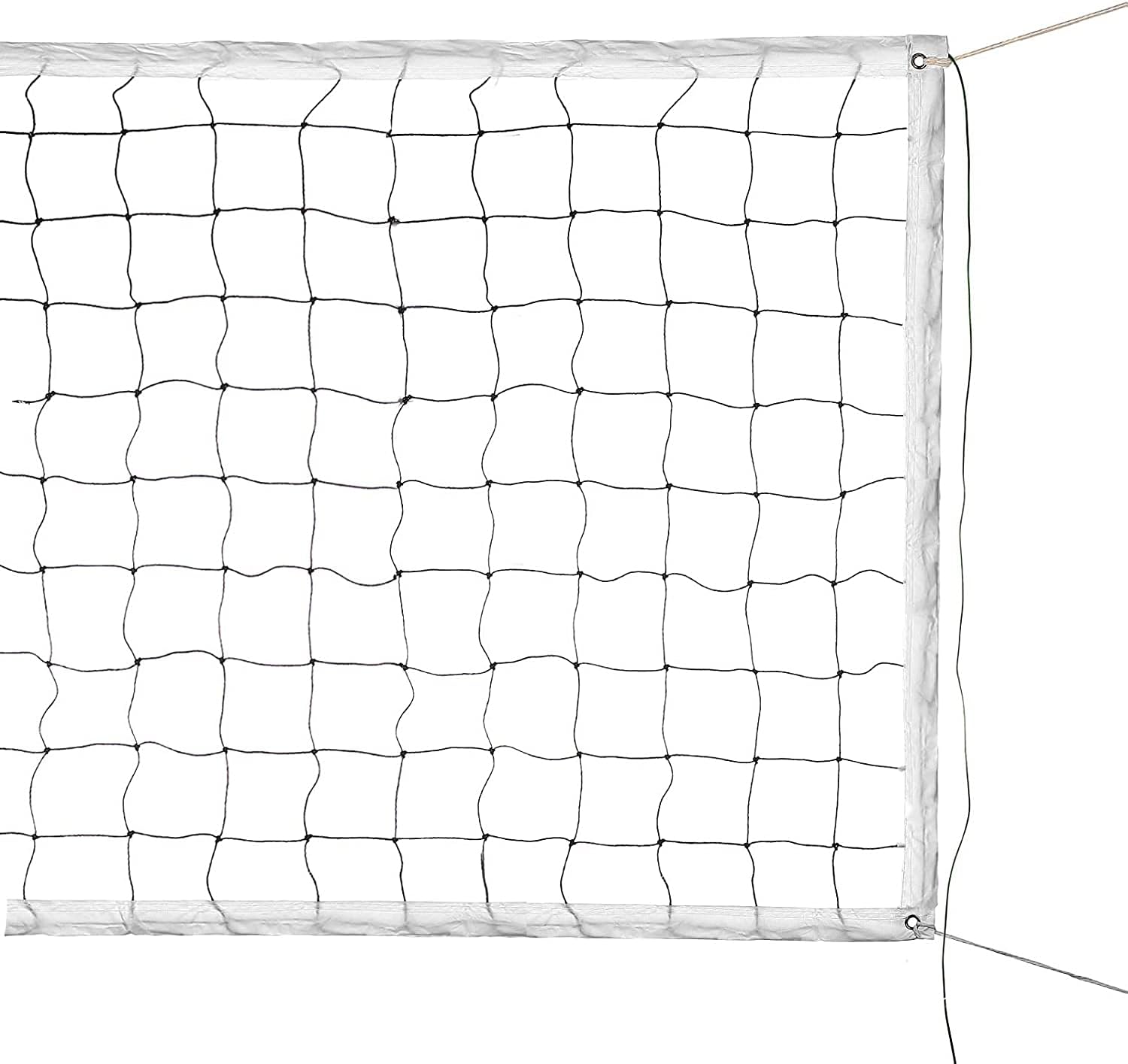 ATINUS Volleyball Net, Outdoor Sports Replacement Volleyball Net for Garden Schoolyard Backyard Beach Standard Size (32 FT x 3 FT) Training Equipment with Steel Cable Rope 2021 Upgraded : Sports & Outdoors
