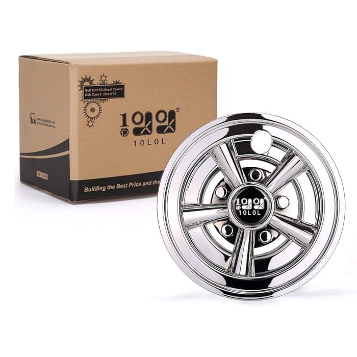 Buy 10L0L Golf Cart SS Wheel Covers Hub Caps for CAR/EZGO