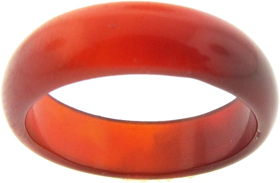 Genuine Chinese Red Jade Ring 6mm