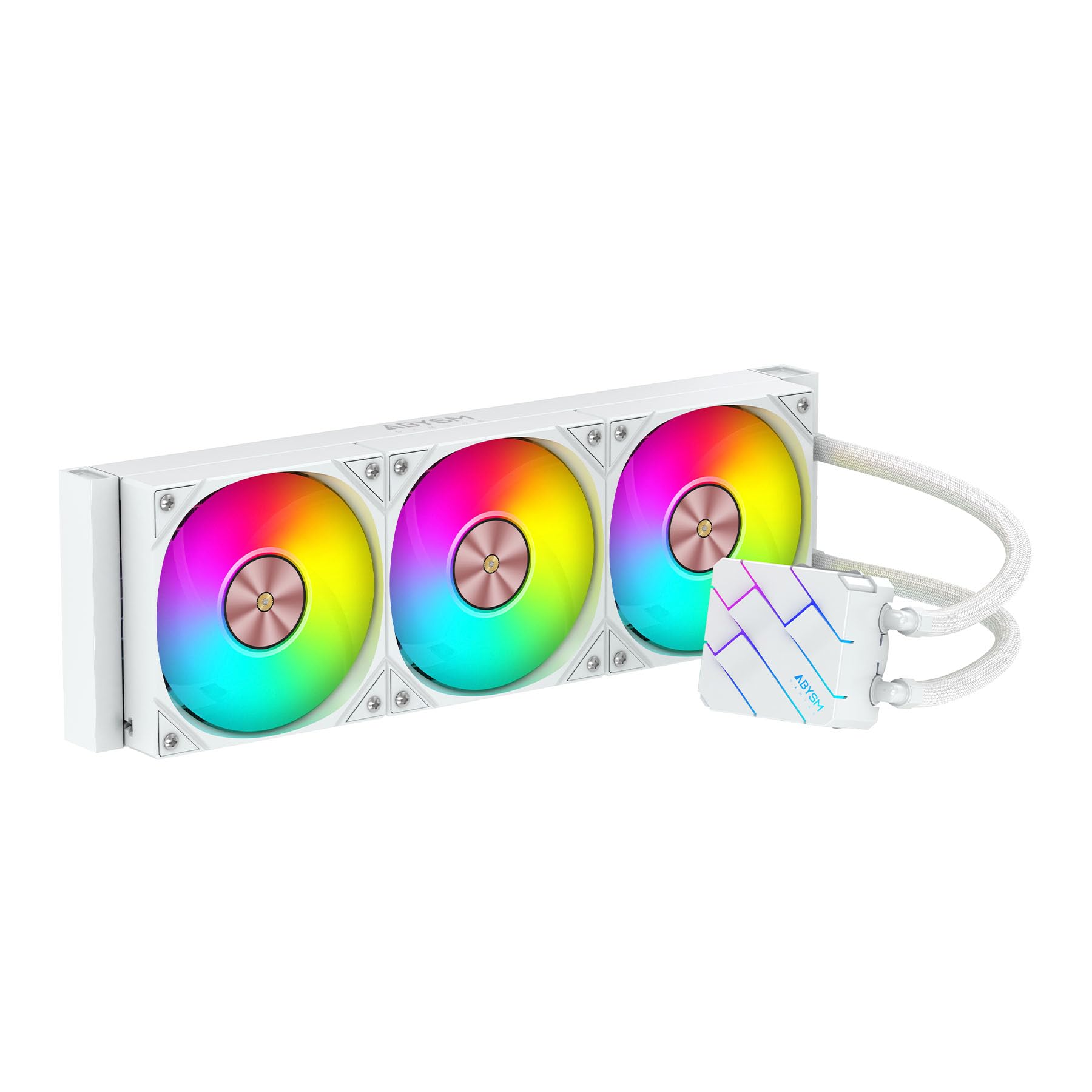ABYSM Gaming Oceanic Tide 360 White Refrigeración Líquida ARGB | Radiador 360mm, 3 Ventiladores PWM 120mm, TDP 300W, Compatible Intel LGA 1700/1200, Compatible AMD AM5/AM4