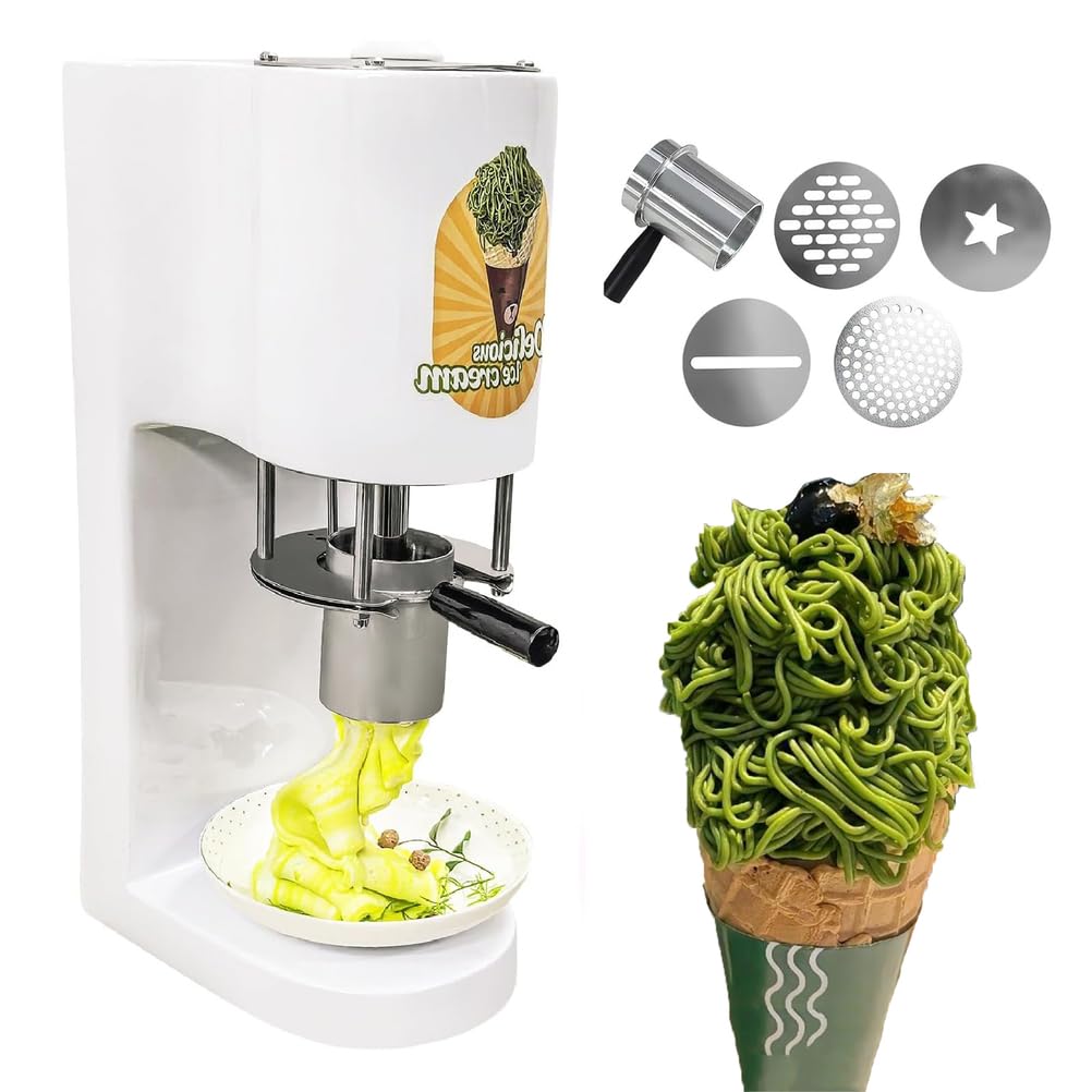 Maszyna Do LodóW W KształCie Spaghetti, Elektryczna Maszyna Do Produkcji LodóW, Komercyjna Maszyna Do LodóW W KształCie Spaghetti Z 4 Formami, Pojemnik Na 420 ml