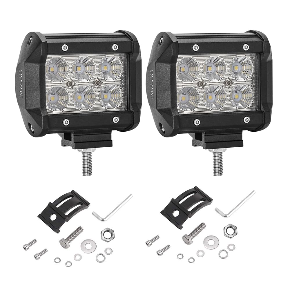 3.7 Inch Off-Road Vehicle Forward Illumination Low Beam 18w Auxiliary Lights Daytime Running Lights Improve Visibility Suitable for Motorcycles, Cars, Trucks, ATV, Utv, Rv