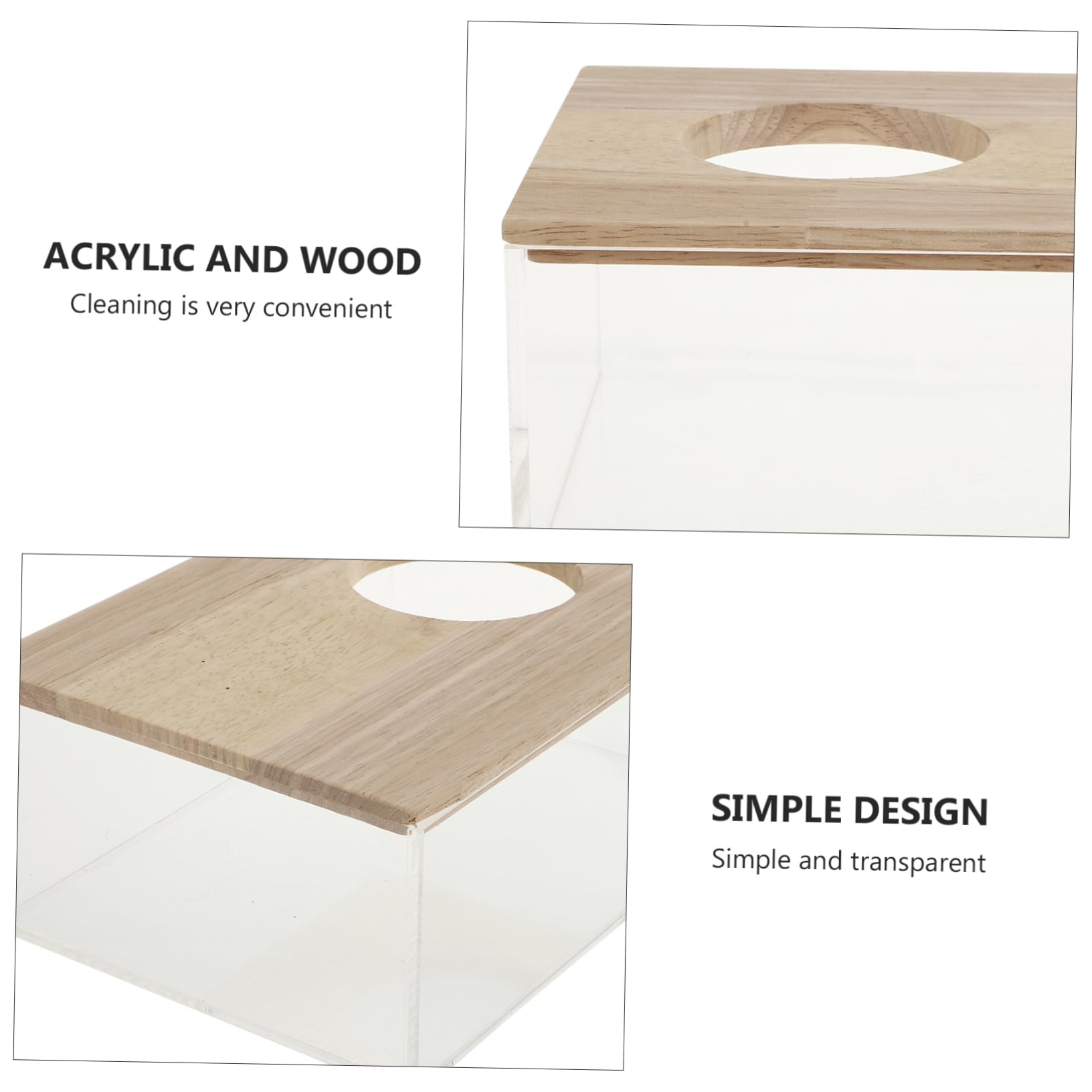 Happyyami Transparente Sandbadbox für Kleine Haustiere und Hamster aus Acryl Sicher zum Spielen und Baden Verhindert Sandverlust für Zuhause und Zoohandlung