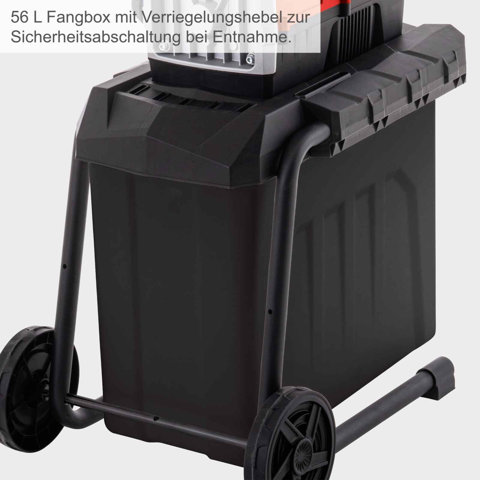 Scheppach GS70 Elektro Gartenhäcksler Leisehäcksler 2800W Ø42mm 56L