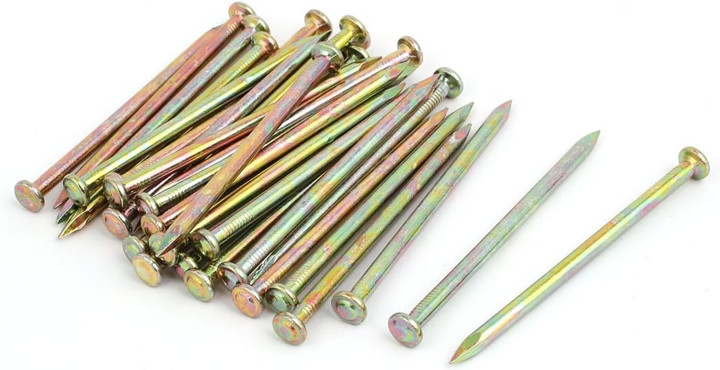 Fiber Concrete Fastener Cement Wall Zinc Alloy Point Tip Wire Nails 80mm Length 4mm Shaft Dia 30PCS Model:20as112qo695