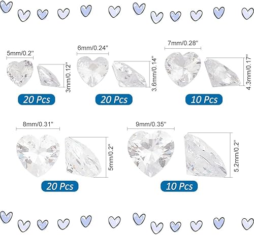 Miniatura 2 de PH PandaHall 36 piezas de 3 formas, 12 colores, circonitas cúbicas sueltas, piedras de circonita cúbica, cabujones facetados para aretes, pulseras,