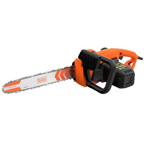 BLACK+DECKER Tronçonneuse électrique filaire 2000W, 40 cm avec chaîne anti-rebond,