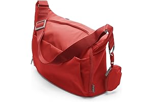 Stokke Red Travel Suitcase with Canvas and Leather Brown