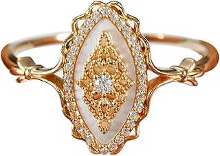 Simple Wave Lace Ring Women's Personalized Vintage Court Style Ring, Gol...