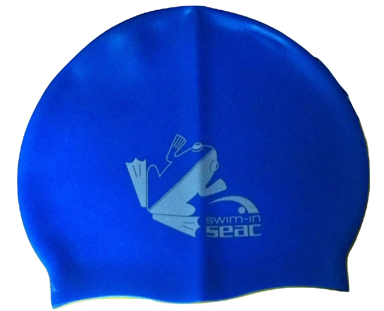 Cuffia Da Bagno SEAC Silicone Jr Per Bambini | Taglia Unica, Gialla O Blu, Per Piscina E Mare - Foto 7