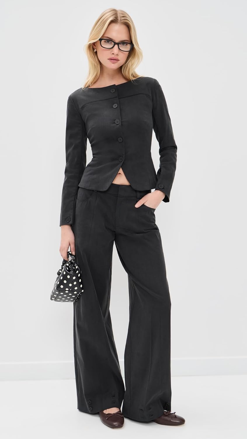 Peachy Den Women's Bardot Tailored Top - Image 5