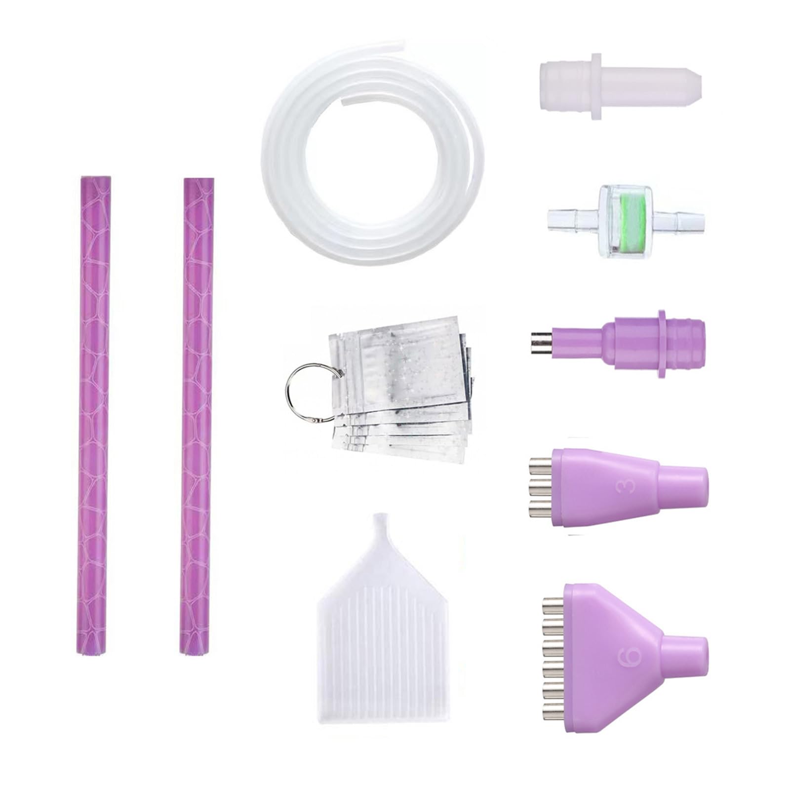 Xjdzineq Ergonomic Beads Applicators Set Multiple Tips Vacuum Pickup Tool for Rhinestones Embroidery Projects Efficient Rhinestones Craft Brush