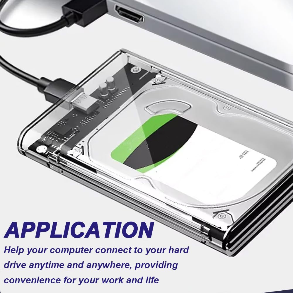 Xiatiaosann 6 Gb/s bez narzędzi USB 3.0 do SATA III 7 mm / 9,5 mm dysk twardy dysk twardy dysk twardy dysk twardy 2,5 cala UASP z przedłużaczem USB do typu C