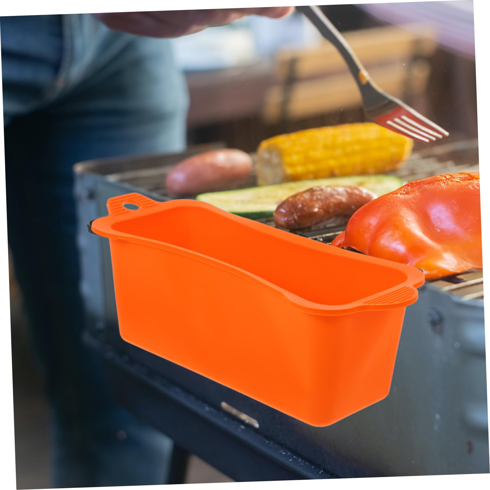 FUNOMOCYA 2pcs Silicone Grease Cup Liner Set for Reusable Drip Pan Liner Oil Catcher Accessory Camping Outdoor Use