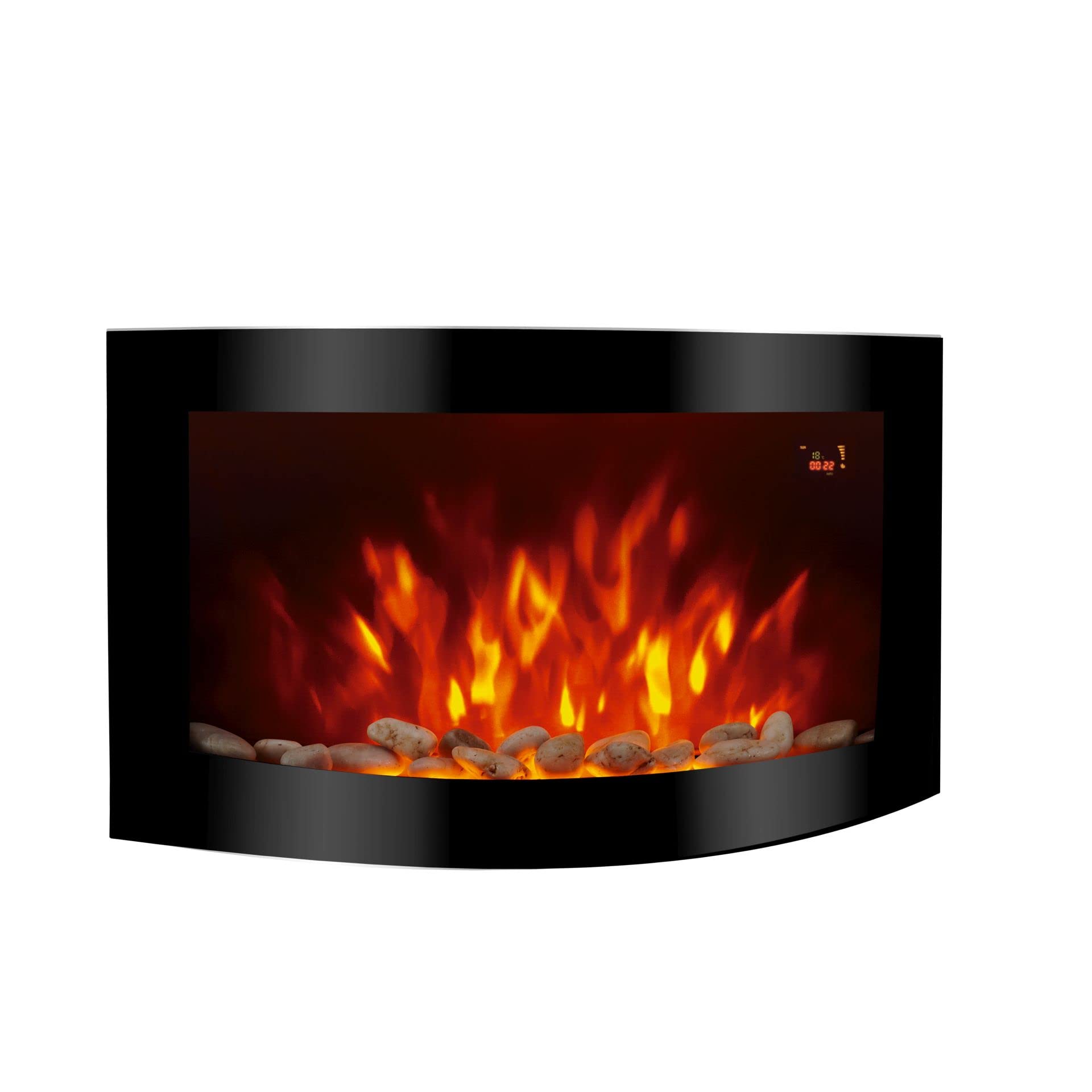 El Fuego® Kominek elektryczny Zürich 2", z oświetleniem LED (7-kolorowy), w zestawie pilot zdalnego sterowania, energooszczędny, 1000/2000 W, kominek dekoracyjny