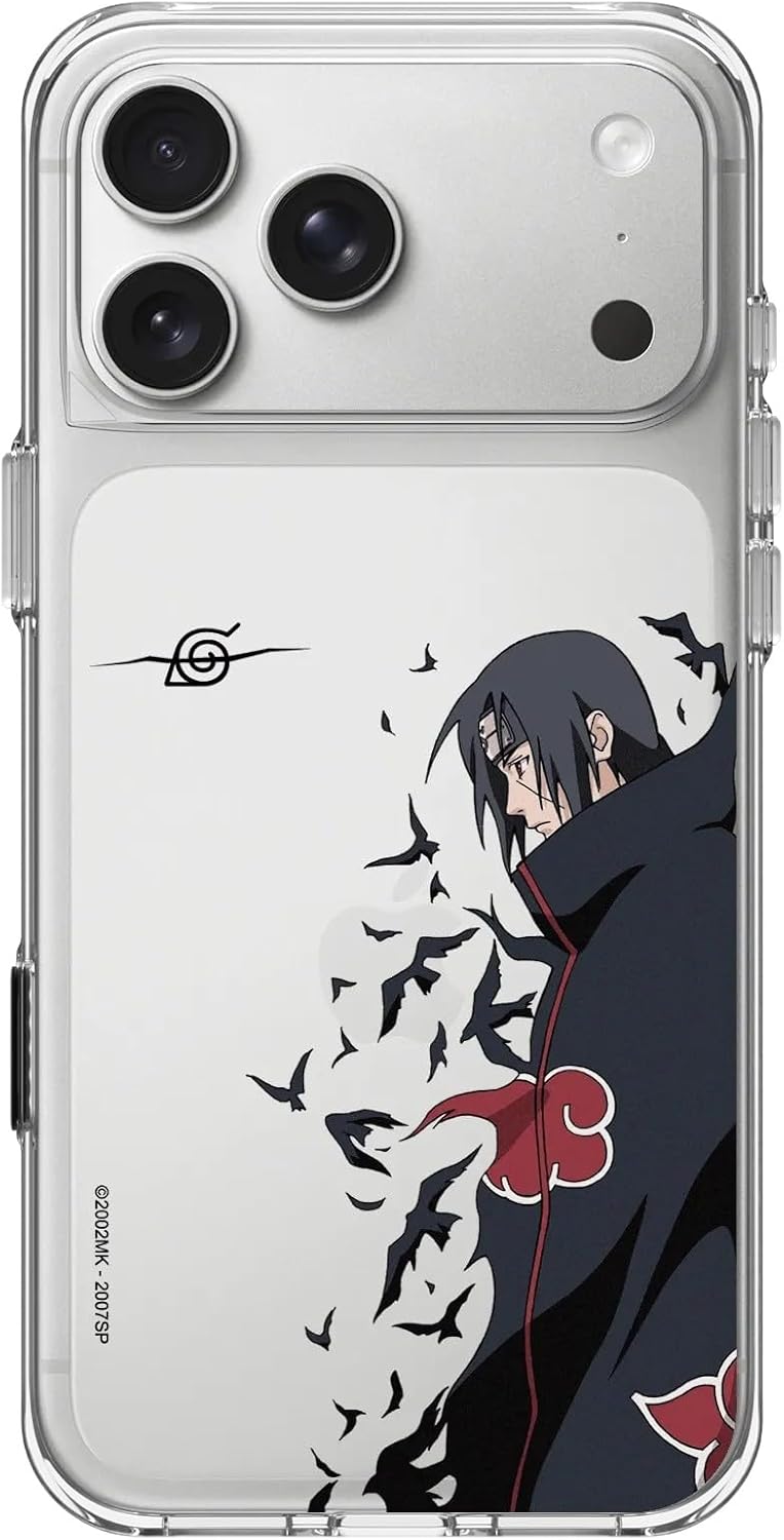 RhinoShield Phone Case Compatible with iPhone 17 Pro Max | Clear Case - Anti-Yellowing, High Transparency, Shockproof with Military Grade Drop Protection - Naruto Shippuden/Itachi
