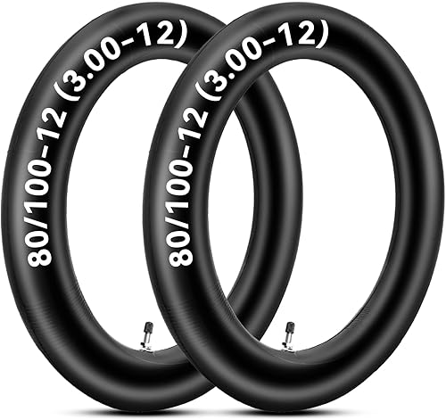 HIAORS 3.00-12 80/100-12 Tubo interior de 12 pulgadas Válvula recta Innertube para 70cc 90cc 110cc 125cc CRF70 XR CRF 70 KLX 110 DRZ 110 TTR 90 Pit