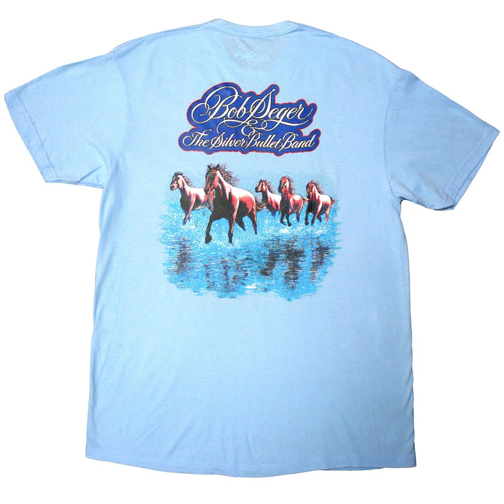 Rock Off officially licensed products Bob Seger & The Silver Bullet Band Horses T Shirt M