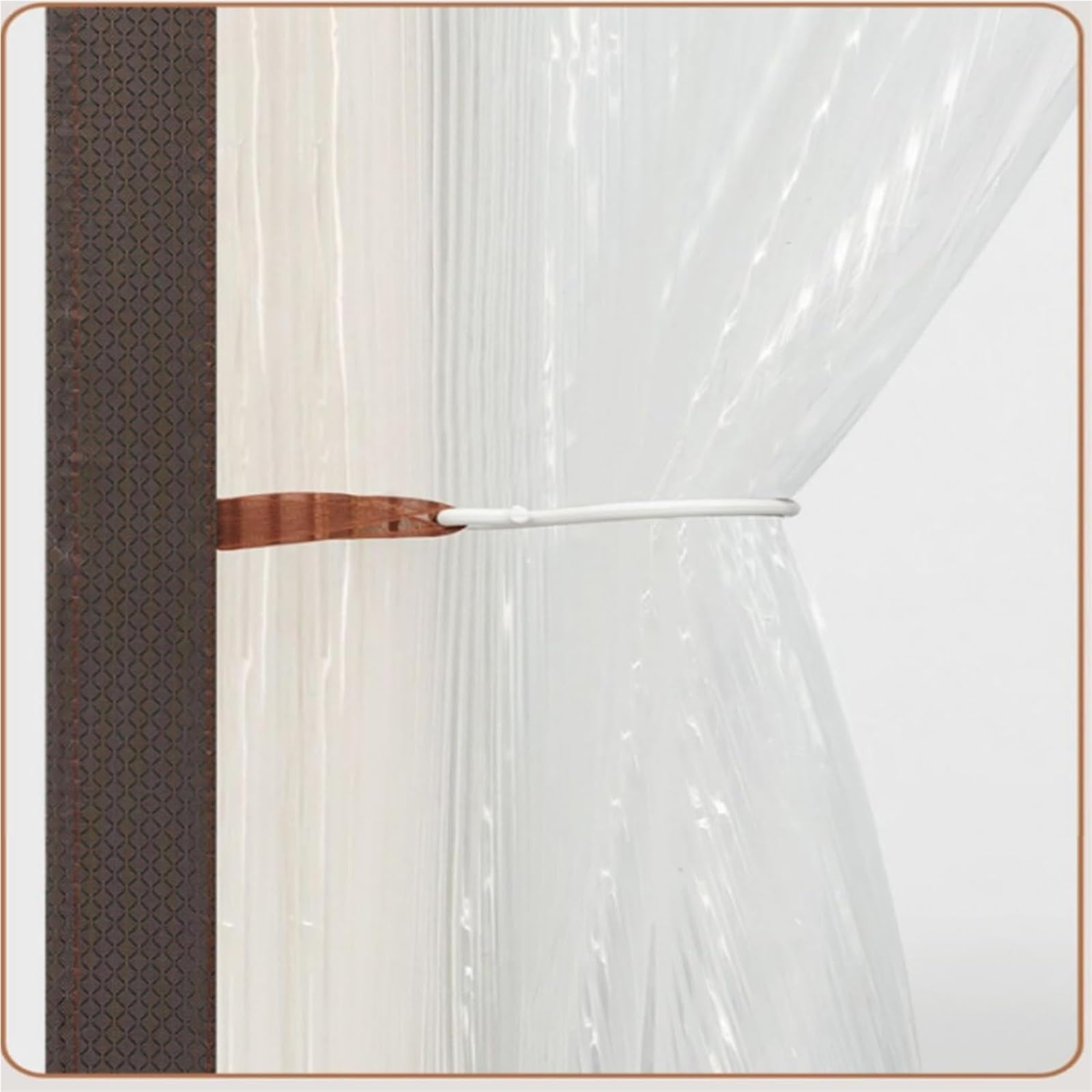 Tenda termica invernale magnetica per porta, con protezione antivento trasparente, design a chiusura automatica, per protezione dal freddo, ideale per porta d'ingresso (85 x 210 cm)