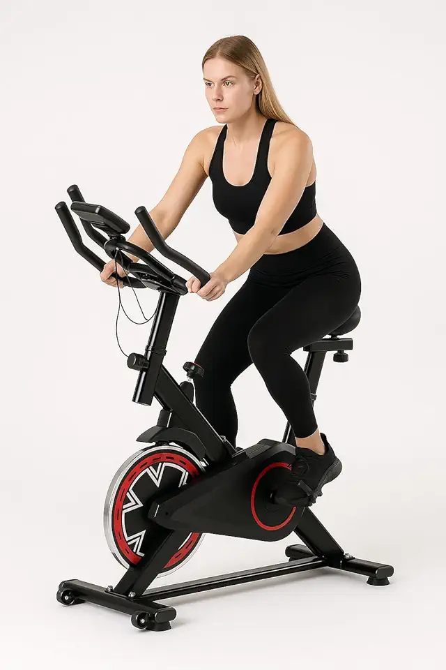 Bicicleta Ergométrica Spinning para Casa e Academia, Treino Cardio e Emagrecimento, Silenciosa, Design Ajustável e Confortável, Capacidade 120kg