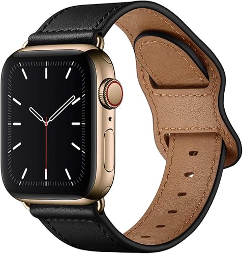 KYISGOS - Correa de repuesto para iWatch de 1.57 pulgadas, 1.50 pulgadas, 1.73 pulgadas, 1.65 pulgadas, piel auténtica, compatible con Apple Watch