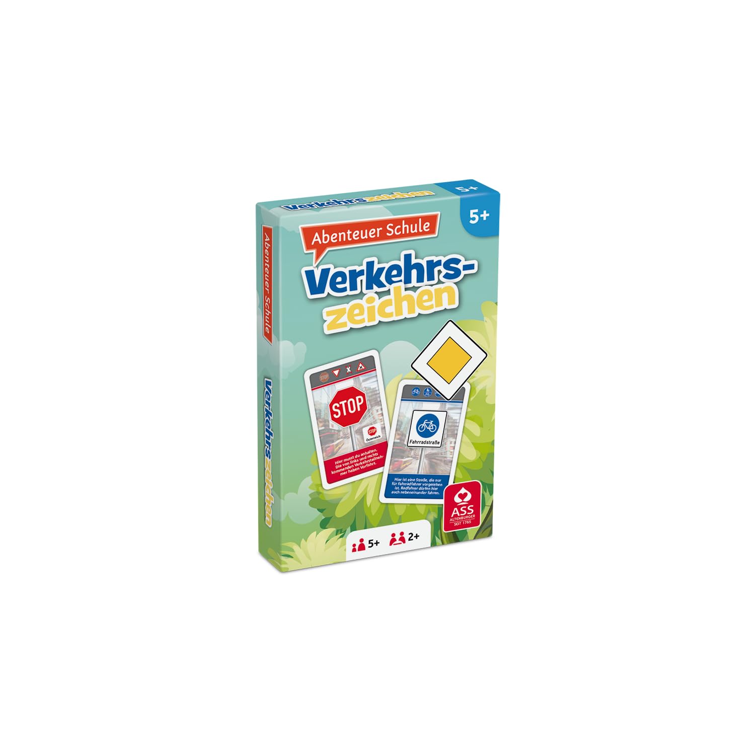 ASS Altenburger 22572844 Abenteuer Schule-Verkehrszeichen, Grün,rot