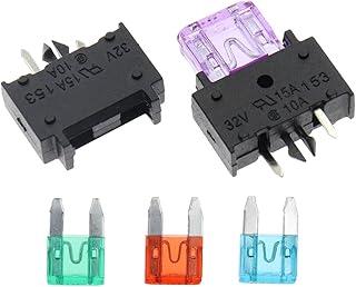 5-Pack Small Automotive Fuse Holder 15A 32V PCB Panel Mount High Temperature Resistant Mini Blade Fuse Holder (Size : No Fuse)
