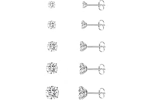 10 Pairs of Petite 2-3mm Simulated Diamond Stud Earrings for Non-Tarnish Elegance