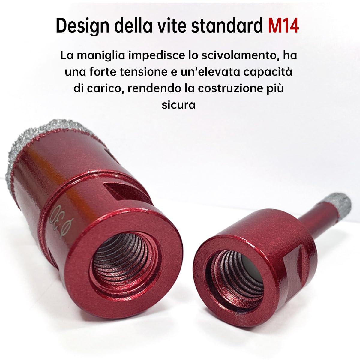 SUQIN 6mm Punta Per Trapano Diamantata con M14 Filetto Vacuum Brasato Fresa Diamantata Per Piastrelle Porcellana Ceramica Granito