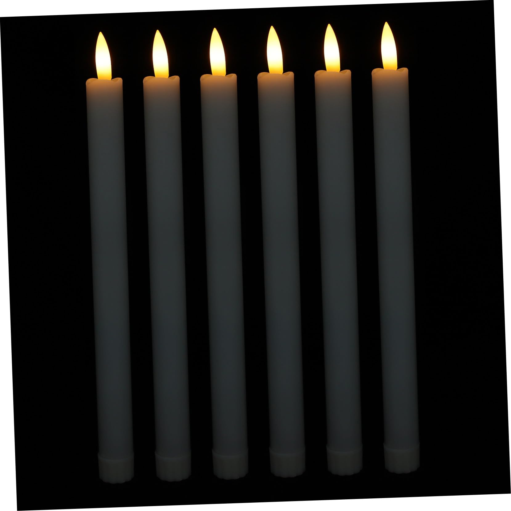 Artibetter Candele LED Elettroniche senza Fiamma 6 Pezzi con Telecomando | Bianco, Design Realistico, Pp, Batteria a Bottone Inclusa, per Tavolo e Festività