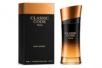 Classic Code Prive Pour Homme Eau de Parfum for Men Bold Oriental Spicy Cologne with Cardamom, Nutmeg & Tonka Bean Long Lasting Sensual Evening Fragrance Spray, 3.4 oz / 100ml