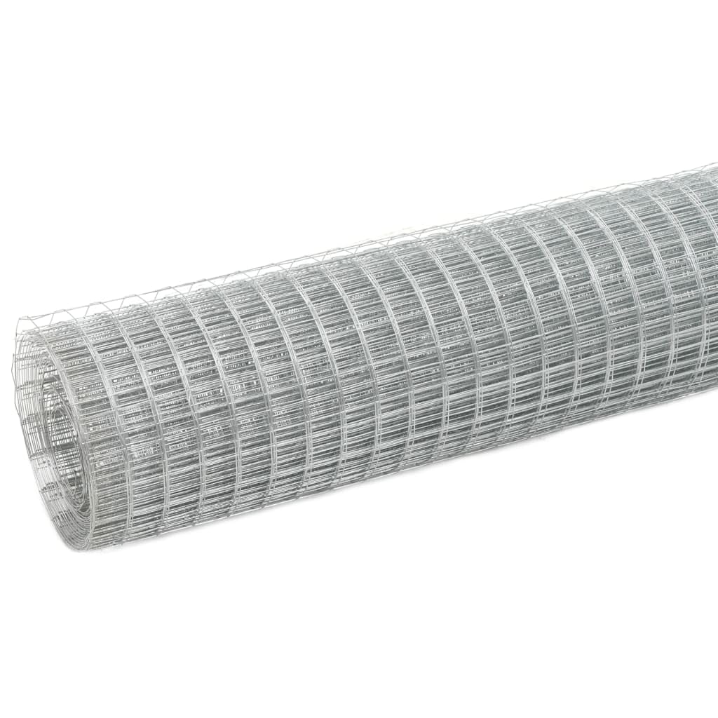 vidaXL Grillage pour volière Acier galvanisé 10x1,5 m argenté