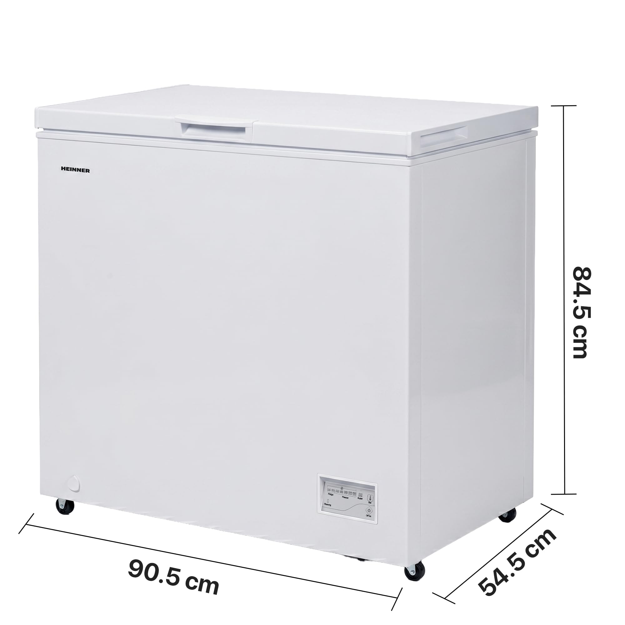 HCF-200CNHE++ Gefrierschrank – 200 L Nutzvolumen, Energieeffizienzklasse E, LED-Innenbeleuchtung, Verstellbare Fächer, Reversible Türen, Weißes Design, Leiser Betrieb – 5 Jahre Garantie