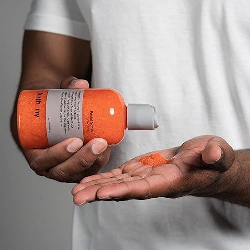 Miniatura 3 de Anthony Exfoliante facial para hombre con vitamina C, aloe, manzanilla y algas para limpieza profunda y desintoxicación, 3.4 onzas líquidas