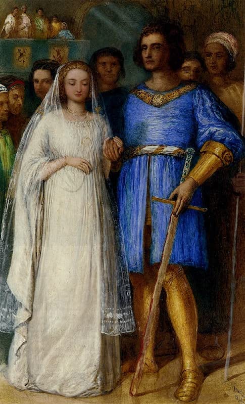 Art mural la mariée du chevalier Smetham affiche de qualité premium