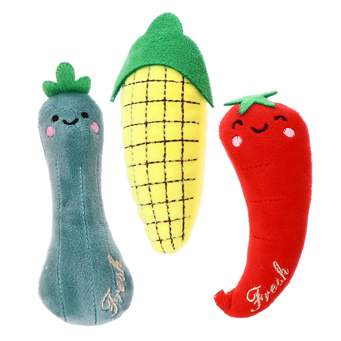 Jouets pour Chats D'intérieur 3pcs Peluche Herbe à Chat, Jouets Molaires Mignons de Maïs pour Garder Chatons en Santé et Actifs