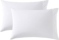 Vista 1 de Nautica - Juego de fundas de almohada estándar, ropa de cama de percal de algodón, decoración casual para el hogar (blanco sólido, 2 piezas)