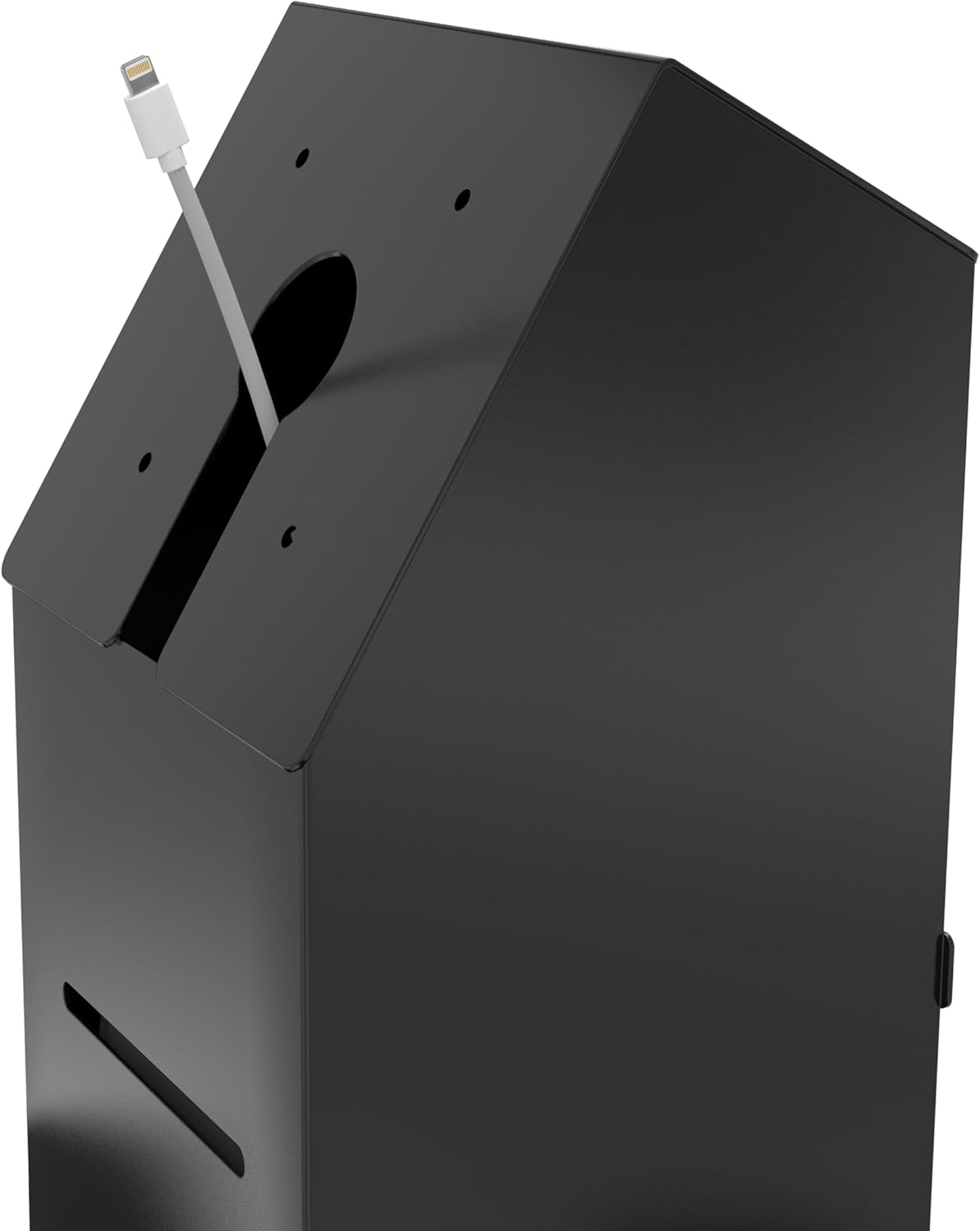 Anti-Theft Kiosk Stand – CTA Secure Enclosure Desk Mount with Printer Shelf Compartment for Retail Pos, Ordering Screens for iPad 11th Gen (A16) - iPad Air 11" - Pro 11" & More - Black (PAD-PARAFPDM)