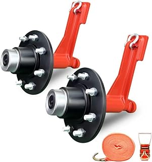 Shipping Container Wheels 8-Lug Wheels Kit (2 Pack), Shipping Container Axles with Heavy Duty Ratchet Tie Down- Moves 20ft - 40ft, Shipping Container Accessories